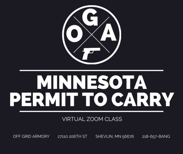 Off Grid Armory Minnesota permit to carry graphic